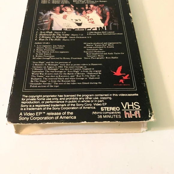 1984 Iron Maiden Behind The Iron Curtain VHS  Sony Video EP - Picture 4 of 15